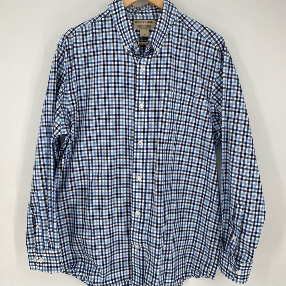 Duluth Men’s Plaid Button Down Shirt Office Professional Large